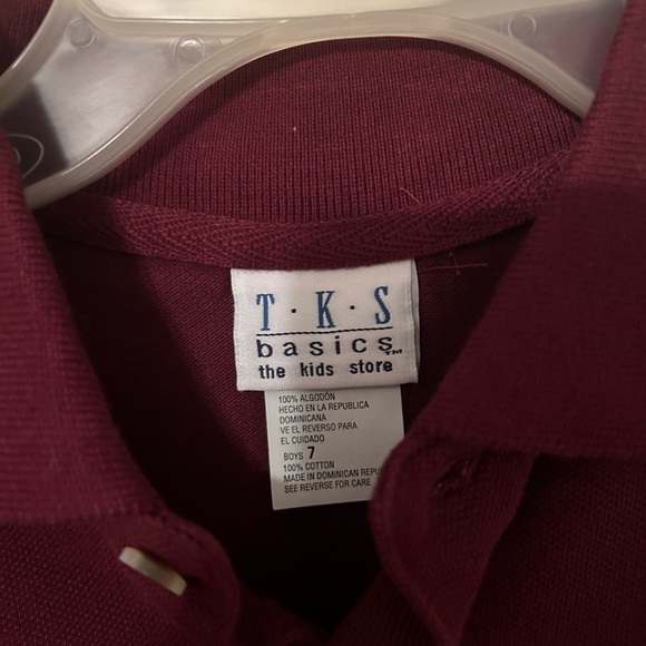 TKS Basics Red Short Sleeve Polo Boys 7 - Picture 2 of 2